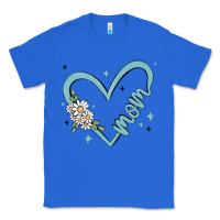 Mom With Heart And Flowers Classic Tee | Teevron