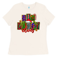 Bone Christmas big daddy claus Ladies Tee - FaDigitalArtStudio