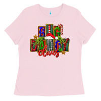 Bubblegum Pink Christmas big daddy claus Ladies Tee - FaDigitalArtStudio