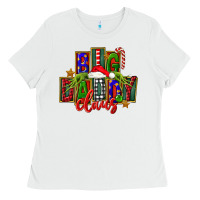 White Christmas big daddy claus Ladies Tee - FaDigitalArtStudio