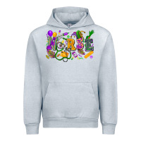 Heather Grey Nurse Mardi Gras Urban Hoodie - FaDigitalArtStudio