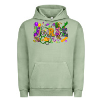 Pigment Oil Green Nurse Mardi Gras Urban Hoodie - FaDigitalArtStudio