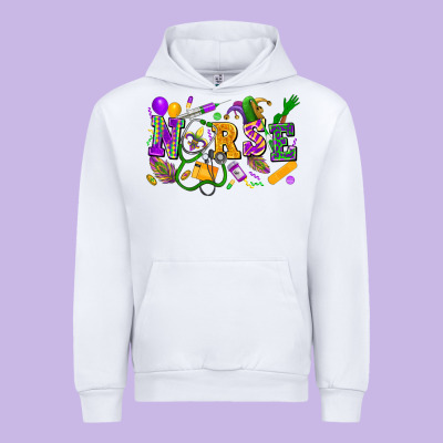 Nurse Mardi Gras Urban Hoodie Designed By Fadigitalartstudio