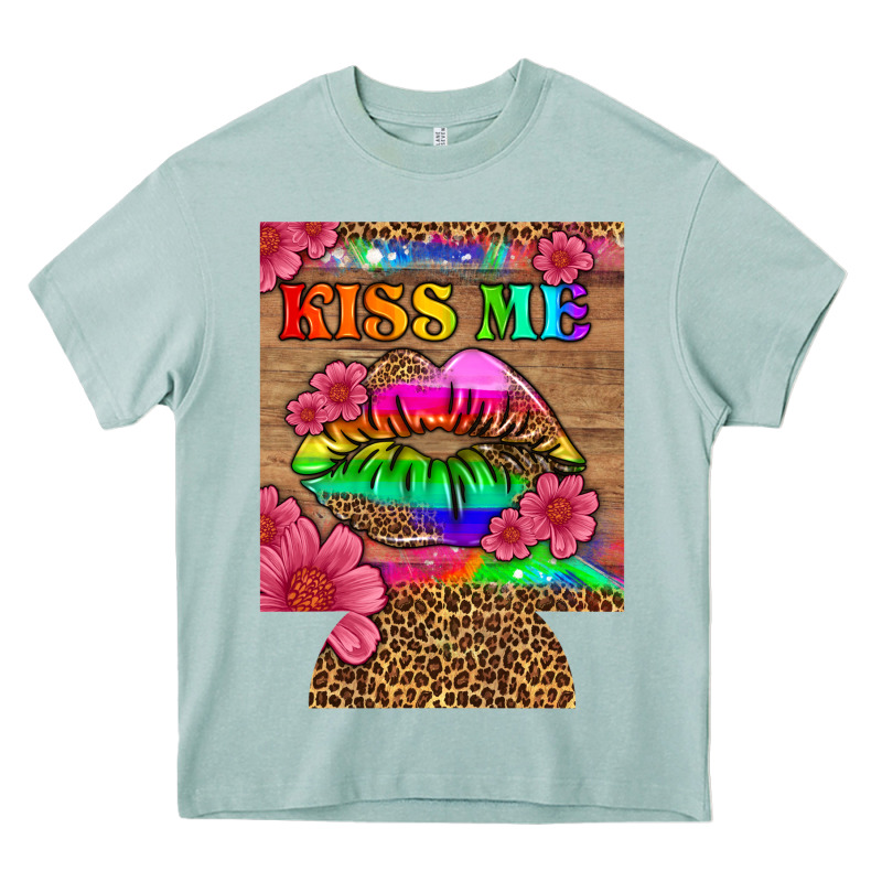 Lgbtq Kiss Me  Can Cooler Heavy Core Tee by HRA Design Shop | Teevron