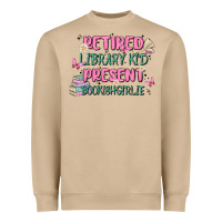 Mushroom retired library kid present bookish girlie Heavyweight Sweatshirt - MaliasSmallBusiness