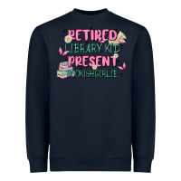 Navy retired library kid present bookish girlie Heavyweight Sweatshirt - MaliasSmallBusiness