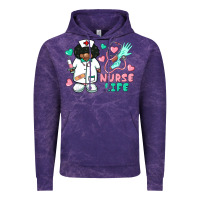 Cloud Purple nurse life afro american nurse Vintage Hoodie - BarkalooDesign
