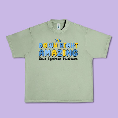 Down Right Amazing Down Syndrome Awareness Urban Heavy Tee Designed By Maliassmallbusiness