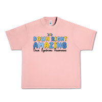 Salmon down right amazing down syndrome awareness Urban Heavy Tee - MaliasSmallBusiness