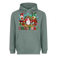 Sage merry christmas gnome truck Heavyweight Hoodie - texasbilliewilder