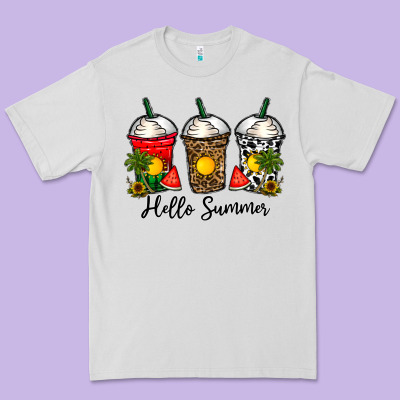 Hello Summer Premium Tee Designed By Cowhidedigitalart