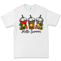 White hello summer Premium Tee - CowhideDigitalArt