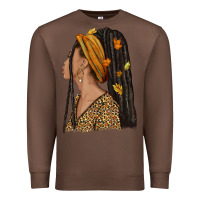 Chestnut Fall afro woman Premium Sweatshirt - NancyCooperArtShop