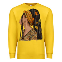 Lemon Fall afro woman Premium Sweatshirt - NancyCooperArtShop