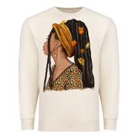 Sandshell Fall afro woman Premium Sweatshirt - NancyCooperArtShop