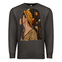 Smoke Fall afro woman Premium Sweatshirt - NancyCooperArtShop