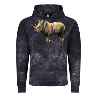 Cloud Black Rhino Illustrations Vintage Hoodie - LillyAllenDesigns