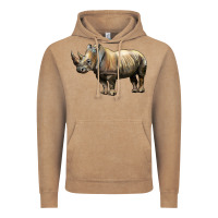 Vintage Coffee Rhino Illustrations Vintage Hoodie - LillyAllenDesigns