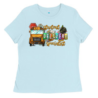 Baby Blue Student Delivery Specialist Ladies Tee - CowhideDigitalArt