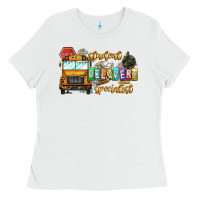 White Student Delivery Specialist Ladies Tee - CowhideDigitalArt