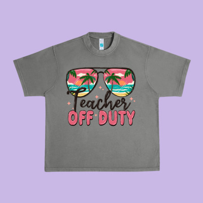 Teacher Off Duty Urban Heavy Tee Designed By Maliassmallbusiness