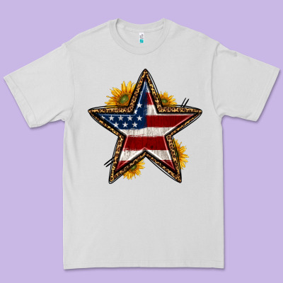 Western 4th Of July Star Premium Tee Designed By Hra Design Shop