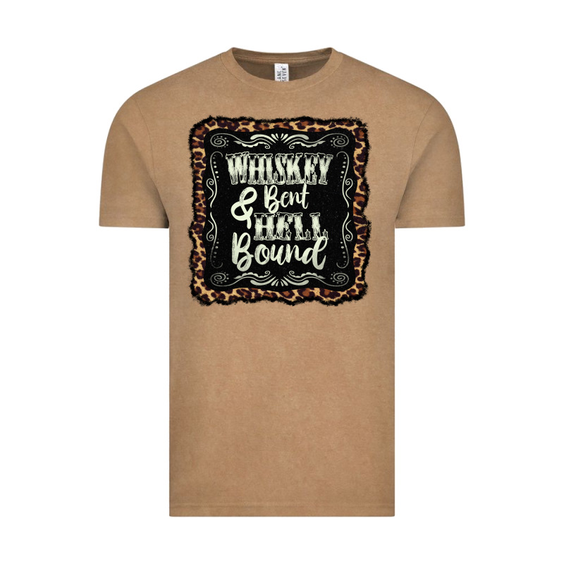 Whiskey Bent Hell Bound Black Vintage Tee by AdoDesignShop | Teevron