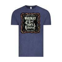 Vintage Denim whiskey bent hell bound black Vintage Tee - AdoDesignShop