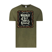 Vintage Olive whiskey bent hell bound black Vintage Tee - AdoDesignShop