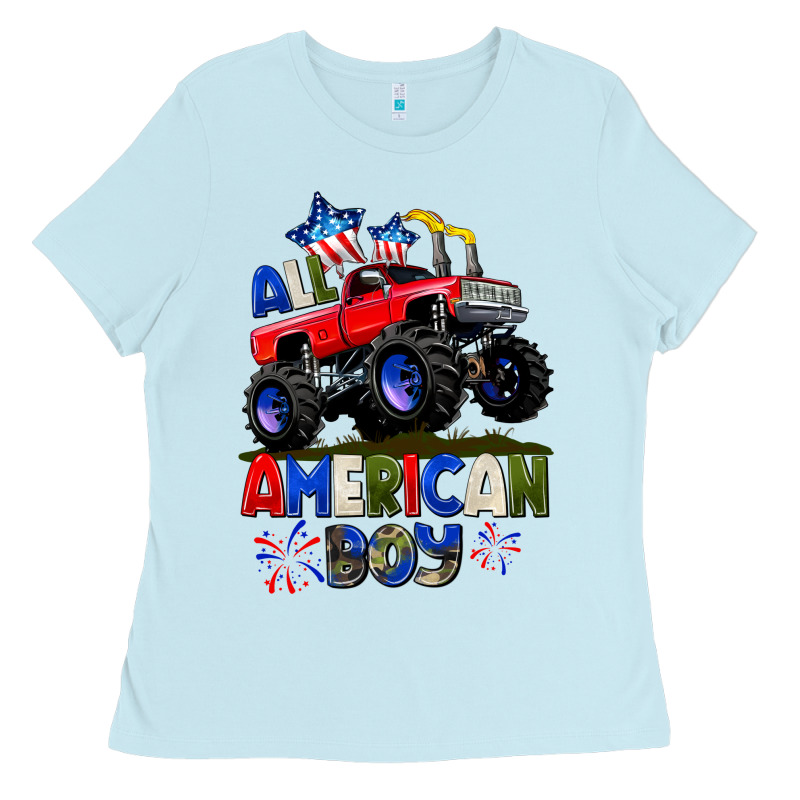 All American Boy 4th July Ladies Tee by CowGirlArtShop | Teevron