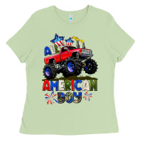Matcha All American Boy 4th july Ladies Tee - CowGirlArtShop
