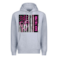 Heather Grey back the pink Premium Hoodie - TumblerDesignByShophia