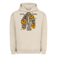 Pigment French Oak Mardi Gras chest sunflowers skeleton Urban Hoodie - FaDigitalArtStudio