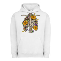 Pigment Lunar Rock Mardi Gras chest sunflowers skeleton Urban Hoodie - FaDigitalArtStudio