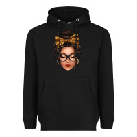 Black caucasian leopard messy bun Heavyweight Hoodie - texasbilliewilder