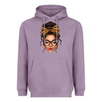 Lavender caucasian leopard messy bun Heavyweight Hoodie - texasbilliewilder