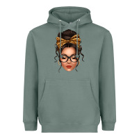 Sage caucasian leopard messy bun Heavyweight Hoodie - texasbilliewilder