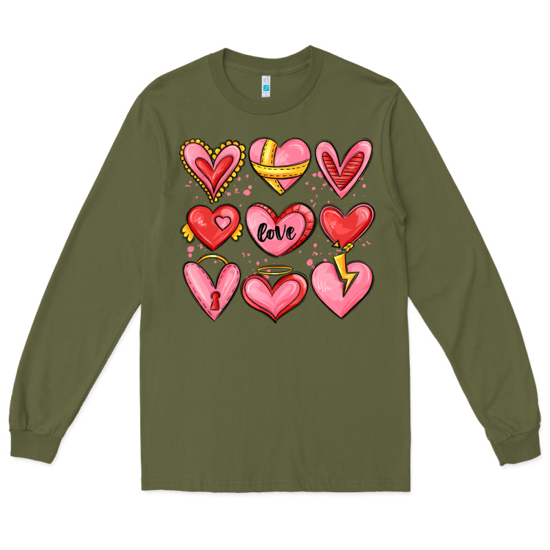 Sketch Hearts Long Sleeve Tee by MaliasSmallBusiness | Teevron