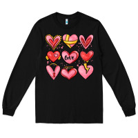 Black sketch hearts Long Sleeve Tee - MaliasSmallBusiness