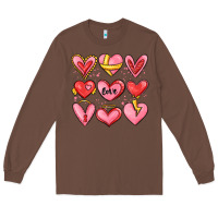 Chestnut sketch hearts Long Sleeve Tee - MaliasSmallBusiness