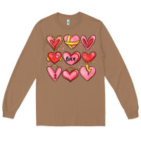 Toasted Coconut sketch hearts Long Sleeve Tee - MaliasSmallBusiness
