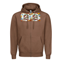 Chestnut When You're Dead Inside But It's Christmas Hippie Skeleton Santa Zipper Hoodie - Artiststas