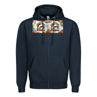 Navy When You're Dead Inside But It's Christmas Hippie Skeleton Santa Zipper Hoodie - Artiststas