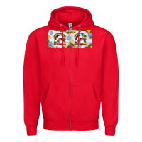 Red When You're Dead Inside But It's Christmas Hippie Skeleton Santa Zipper Hoodie - Artiststas