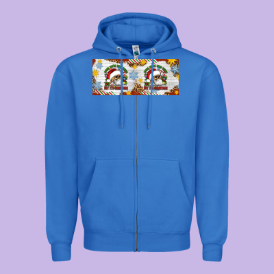 When You're Dead Inside But It's Christmas Hippie Skeleton Santa Zipper Hoodie Designed By Artiststas