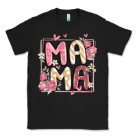 Black floral mama Classic Tee - MaliasSmallBusiness