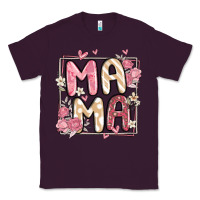 Plum floral mama Classic Tee - MaliasSmallBusiness