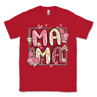 Red floral mama Classic Tee - MaliasSmallBusiness