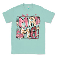 Seafoam floral mama Classic Tee - MaliasSmallBusiness