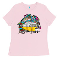 Bubblegum Pink camp more worry less Ladies Tee - SublimationCraftShop